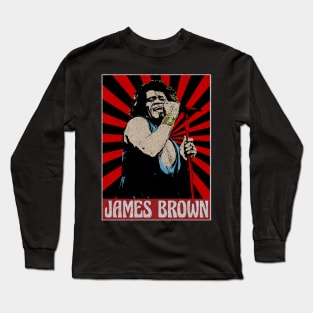 Vintage James Brown 1980s Pop Art Long Sleeve T-Shirt